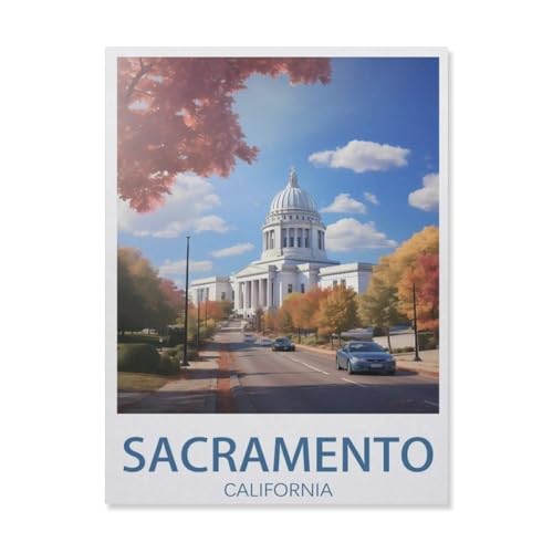 Sacramento, Kalifornien，Puzzles, 1000-teiliges Puzzle Für Erwachsene Und Kinder Ab 10 Jahren（75x50cm）-DN32 von YYHMKBYY