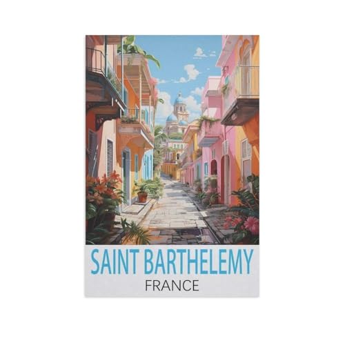 Saint Barthelemy Frankreich，Puzzles 1000 Teile für Erwachsene, Klassische Puzzle Kinder Puzzle Herausfordernde Und Schwierige Rätsel für Erwachsene Und Jugendliche（38x26cm）-FR76 von YYHMKBYY