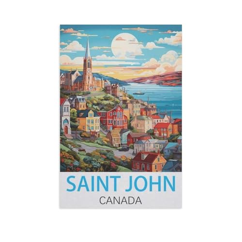 Saint John Kanada，Puzzles 1000 Teile für Erwachsene, Klassische Puzzle Jungen Mädchen Puzzle für Kinder Teenager Lernspiel Spielzeug（38x26cm）-FW18 von YYHMKBYY