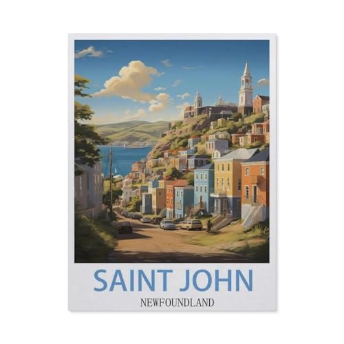 Saint John Newfoundland，Puzzles, 1000-teiliges Puzzle Für Erwachsene Und Kinder Ab 10 Jahren（38x26cm）-EV15 von YYHMKBYY