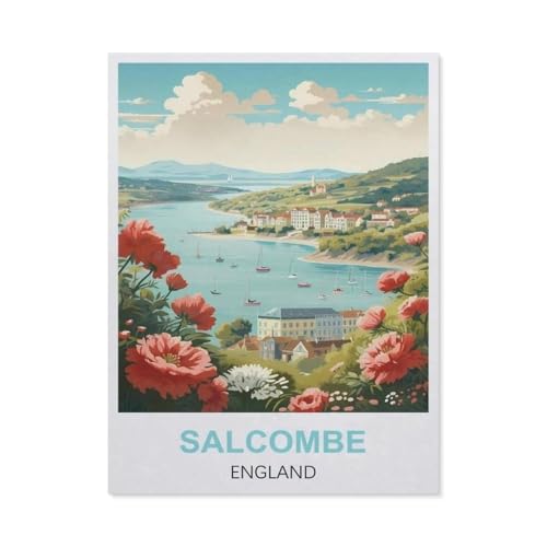 Salcombe England Puzzle 1000 Teile für Erwachsene, Papierpuzzle – einzigartig geeignet für Jugendliche und Erwachsene (50 x 70 cm) - EN39 von YYHMKBYY