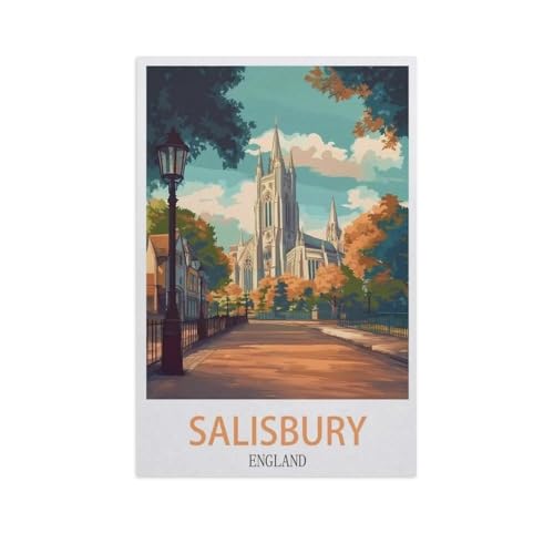 Salisbury, England，Puzzles 1000 Teile für Erwachsene, Klassische Puzzle Jungen Mädchen Puzzle für Kinder Teenager Lernspiel Spielzeug（50x70cm）-FY40 von YYHMKBYY