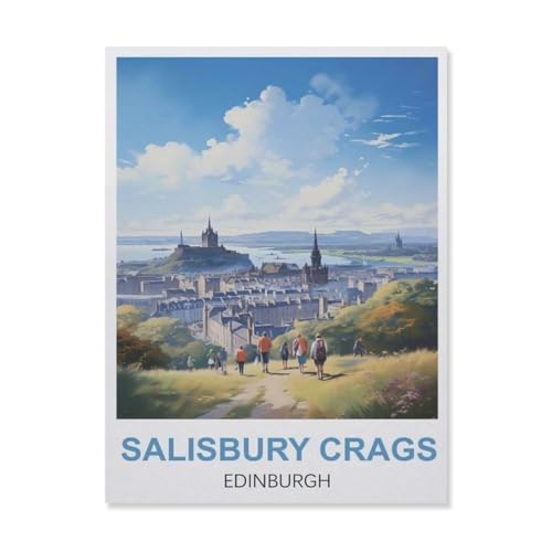 Salisbury Edinburgh Felsen, 1000 Teile, Puzzlespielzeug aus Papier, abstrakte Kunst, Familienspiel, Schwierigkeitsherausforderung Puzzle (50 x 70 cm) -EQ94 von YYHMKBYY