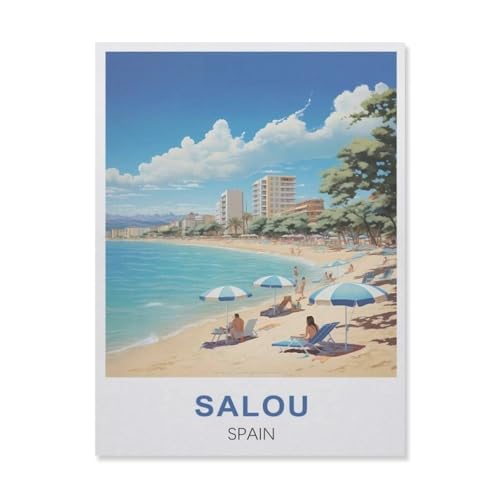 Salou Spanien，Puzzle 1000 Teile Holz Puzzle Geeignet Für Erwachsene Kinder Familien Stressabbau Puzzlespiele（75x50cm）-FE67 von YYHMKBYY
