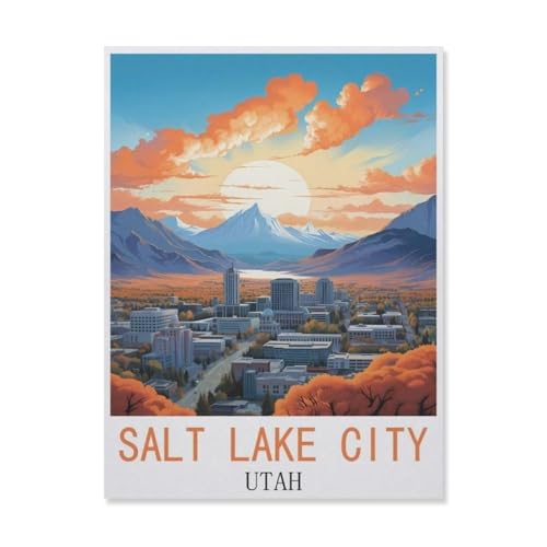 Salt Lake City，Puzzles, 1000-teiliges Puzzle Für Erwachsene Und Kinder Ab 10 Jahren（75x50cm）-FL21 von YYHMKBYY