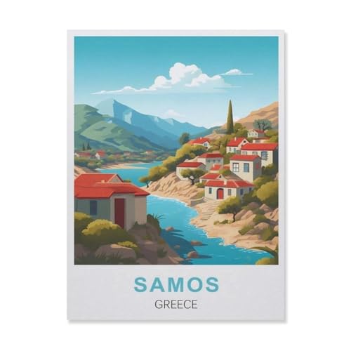 Samos Griechenland，Papier Puzzle 1000 Teile Spielzeug Für Erwachsene Dekompressionsspiel（50x70cm）-FE66 von YYHMKBYY