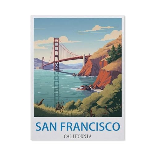San Francisco, Kalifornien，Puzzles, 1000-teiliges Puzzle Für Erwachsene Und Kinder Ab 10 Jahren（38x26cm）-EE83 von YYHMKBYY