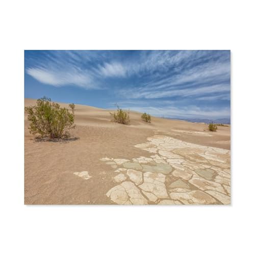 Sand Dunes, Death Valley Nationalpark, Kalifornien，1000 Teile, Puzzle Aus Holz Für Erwachsene Und Kinder Ab 12 Jahren, Lernspielzeug（75x50cm）-AZ63 von YYHMKBYY