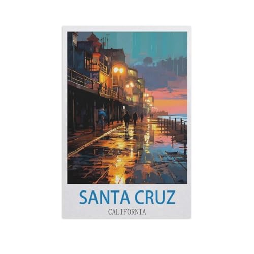Santa Cruz, Kalifornien，1000 Stück Erwachsene Holz Landschaft Puzzles Für Kinder Lernspielzeug Geschenke（75x50cm）-GD67 von YYHMKBYY