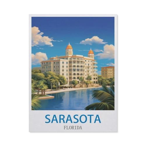 Sarasota, Florida，Puzzle 1000 Teile Holz Puzzle Geeignet Für Erwachsene Kinder Familien Stressabbau Puzzlespiele（75x50cm）-DG5 von YYHMKBYY