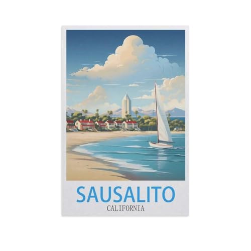 Sausalito, Kalifornien，Puzzles 1000 Teile für Erwachsene, Klassische Puzzle Jungen Mädchen Puzzle für Kinder Teenager Lernspiel Spielzeug（50x70cm）-GI65 von YYHMKBYY