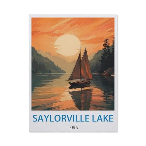 Saylorville Lake, Iowa，1000 Stück Erwachsene Papier Landschaft Puzzles Für Kinder Lernspielzeug Geschenke（50x70cm）-CK12 von YYHMKBYY