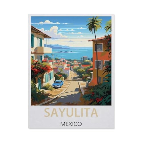 Sayulita Mexiko，Puzzles 1000 Teile für Erwachsene, Klassische Puzzle Jungen Mädchen Puzzle für Kinder Teenager Lernspiel Spielzeug（75x50cm）-EX100 von YYHMKBYY