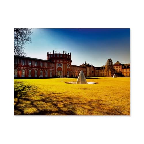Schloss Biebrich，Puzzles, 1000-teiliges Puzzle Für Erwachsene Und Kinder Ab 10 Jahren（75x50cm）-AO92 von YYHMKBYY
