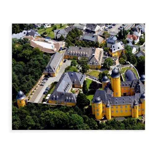 Schloß Montabaur，1000 Teile Holz Puzzle,einzigartiges Puzzle, Geschenk Für Erwachsene,Familienspiel,Herausforderungsaktivität（75x50cm）-AX97 von YYHMKBYY