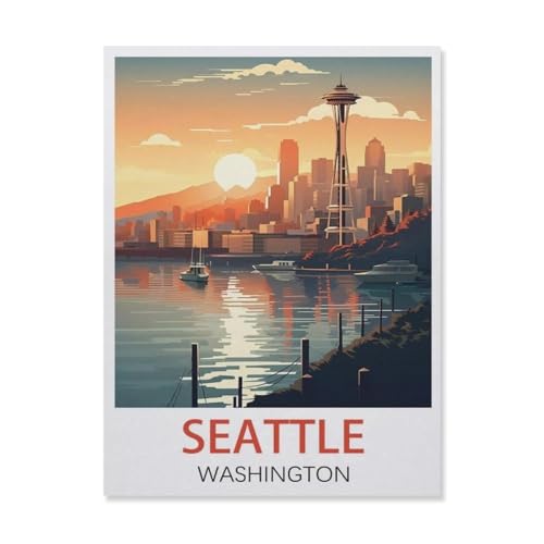 Seattle, Washington，1000 Teile Puzzle Erwachsene Dekompressionsspielzeug Erwachsene Ideales Pädagogisches Puzzle Erwachsene Spiele Geschenk（50x70cm）-DR9 von YYHMKBYY