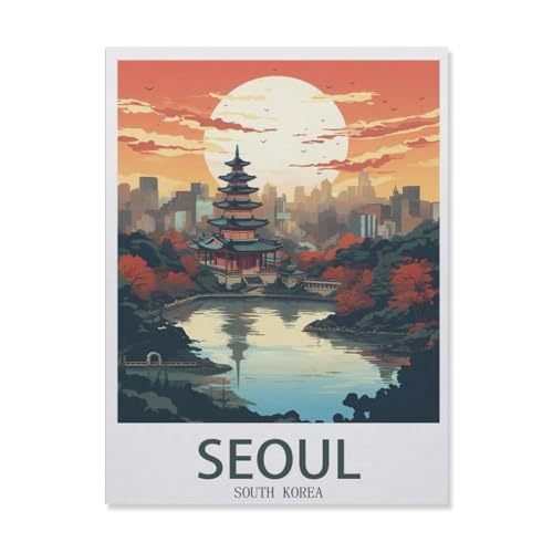 Seoul, Südkorea，Puzzle 1000 Teile Erwachsene Kinde Spaß Lernspielzeug Geschenke（75x50cm）-EG42 von YYHMKBYY