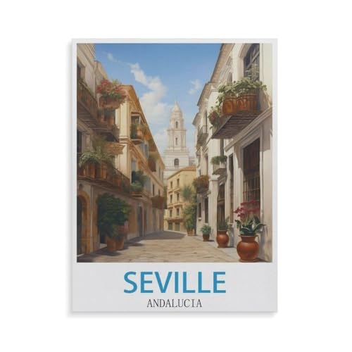Sevilla Andalucia，1000 Teile Puzzles, Holz Craft, Hochwertiges Modernes Puzzle, DIY, Für Erwachsene Und Kinder Ab 12 Jahren（75x50cm）-GS1 von YYHMKBYY