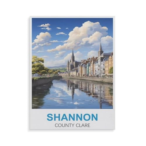 Shannon County Clare，Für Erwachsene Familie Stress Relief Puzzle Spielzeug - Familie Spaß Herausforderung Spielzeug - 1000 Teile Puzzle（75x50cm）-GR99 von YYHMKBYY