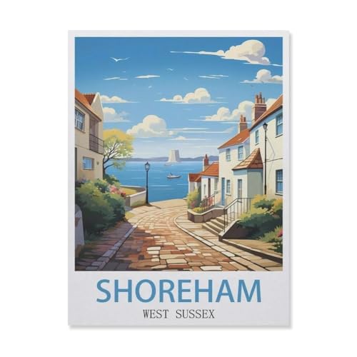 Shoreham West Sussex Puzzle, 1000 Teile, klassisches Puzzle, Lernspiele, Spielzeug, bestes Geschenk für Erwachsene und Kinder (38 x 26 cm), FI89 von YYHMKBYY
