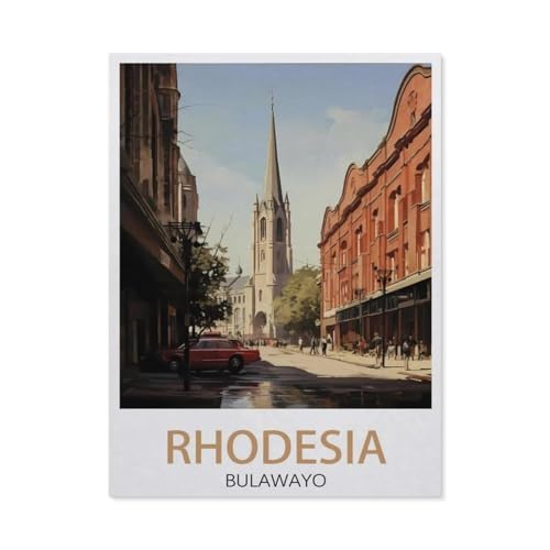 Simbabwe, Bulawayo, Straße，Puzzles 1000 Teile für Erwachsene, Klassische Puzzle Kinder Puzzle Herausfordernde Und Schwierige Rätsel für Erwachsene Und Jugendliche（38x26cm）-DW82 von YYHMKBYY
