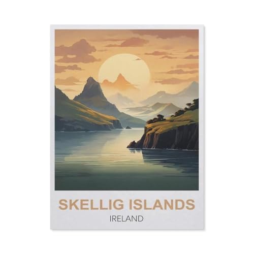 Skellig Islands Irland，Puzzles 1000 Teile für Erwachsene, Klassische Puzzle Jungen Mädchen Puzzle für Kinder Teenager Lernspiel Spielzeug（50x70cm）-EZ46 von YYHMKBYY