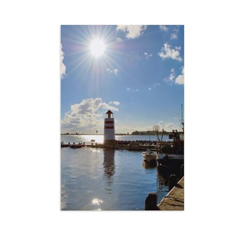 Sonne im Hafen von Waase，Für Erwachsene Familie Stress Relief Puzzle Spielzeug - Familie Spaß Herausforderung Spielzeug - 1000 Teile Puzzle（50x70cm）-AV61 von YYHMKBYY
