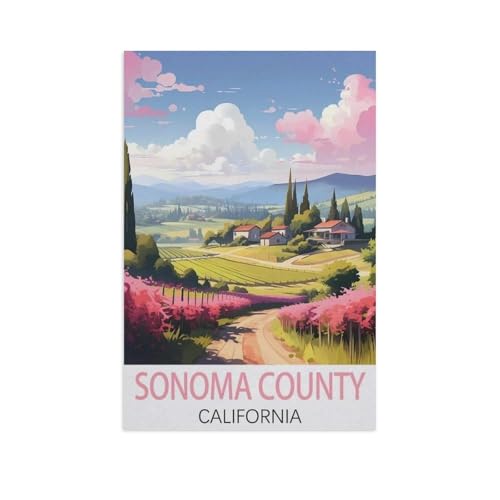 Sonoma County Kalifornien，Puzzle 1000 Teile für Erwachsene, Klassische Puzzle Teenager Jungen Mädchen Puzzle Puzzles Spiele Pädagogisches Geschenk Home Decor（38x26cm）-FR5 von YYHMKBYY