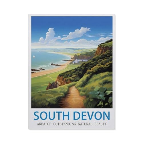 South Devon, Gebiet von außergewöhnlicher natürlicher Schönheit ，Klassisches Puzzle 3D Puzzle DIY Kit Holz Spielzeug Einzigartiges Geschenk（75x50cm）-DA64 von YYHMKBYY