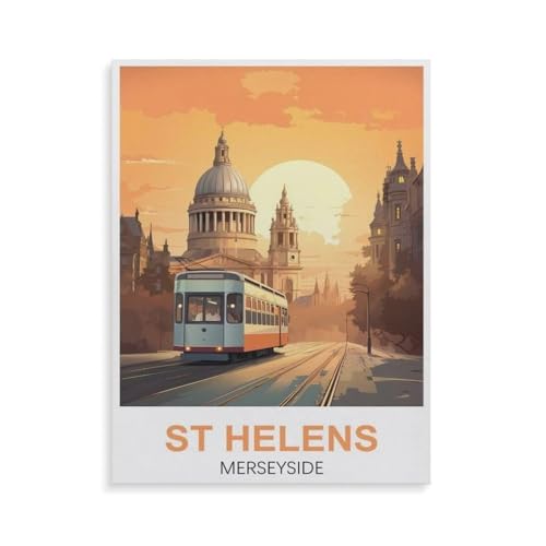St. Helens Merseyside，1000 Teile, Puzzle Aus Holz Für Erwachsene Und Kinder Ab 12 Jahren, Lernspielzeug（75x50cm）-GU96 von YYHMKBYY