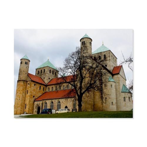 St. Michael in Hildesheim，1000 Teile, Puzzle Aus Holz Für Erwachsene Und Kinder Ab 12 Jahren, Lernspielzeug（75x50cm）-AV22 von YYHMKBYY