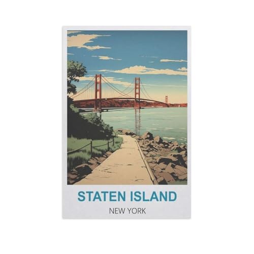 Staten Island, New York，Puzzles, 1000-teiliges Puzzle Für Erwachsene Und Kinder Ab 10 Jahren（38x26cm）-GG47 von YYHMKBYY