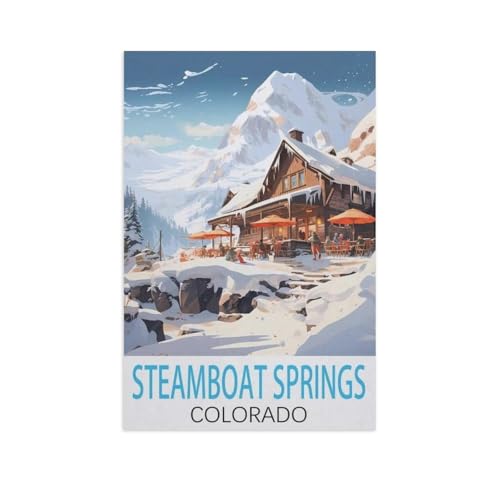 Steamboat Springs Colorado，Puzzle 1000 Teile Papier Puzzle Geeignet Für Erwachsene Kinder Familien Stressabbau Puzzlespiele（38x26cm）-FQ41 von YYHMKBYY