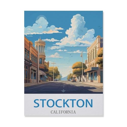 Stockton, Kalifornien，Puzzles, 1000-teiliges Puzzle Für Erwachsene Und Kinder Ab 10 Jahren（50x70cm）-EG29 von YYHMKBYY