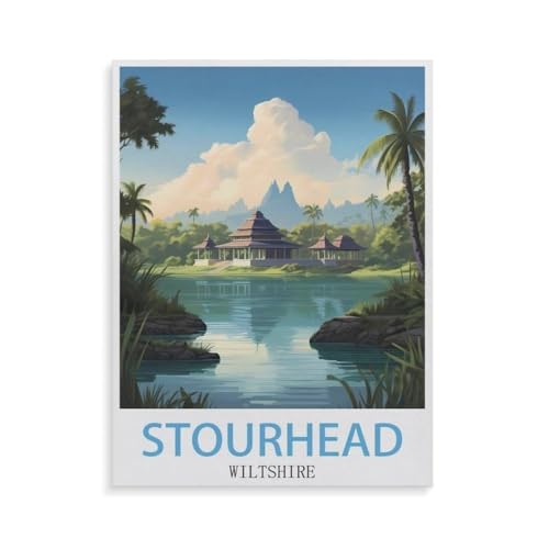 Stourhead Wiltshire，1000 Teile Puzzles, Holz Craft, Hochwertiges Modernes Puzzle, DIY, Für Erwachsene Und Kinder Ab 12 Jahren（75x50cm）-GU95 von YYHMKBYY