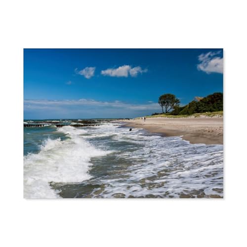 Strand von Ahrenshoop，Puzzles 1000 Teile für Erwachsene, Klassische Puzzle Jungen Mädchen Puzzle für Kinder Teenager Lernspiel Spielzeug（75x50cm）-AR10 von YYHMKBYY