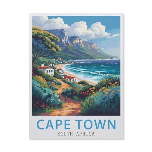 Südafrika Kapstadt，Puzzle 1000 Teile Holz Puzzle Erwachsene Kinder Lernspielzeug Familie Dekompressionsspiel（75x50cm）-DQ30 von YYHMKBYY