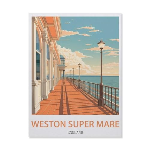 Super Mare, England，Puzzle 1000 Teile Holz Puzzle Geeignet Für Erwachsene Kinder Familien Stressabbau Puzzlespiele（75x50cm）-EI54 von YYHMKBYY