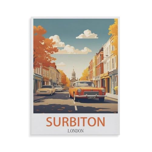 Surbiton London，Für Erwachsene Familie Stress Relief Puzzle Spielzeug - Familie Spaß Herausforderung Spielzeug - 1000 Teile Puzzle（50x70cm）-GR36 von YYHMKBYY