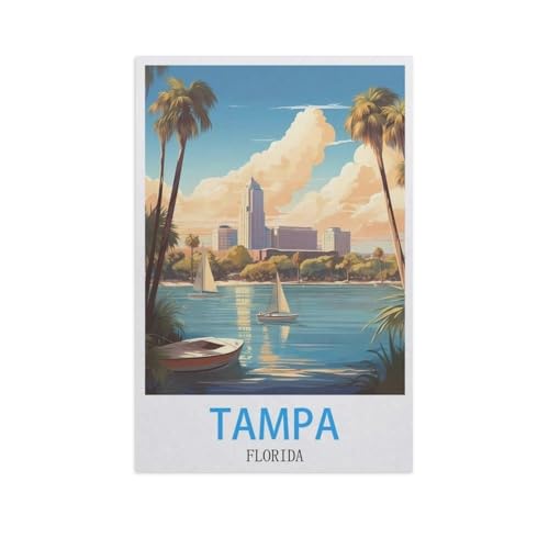 Tampa, Florida，Puzzle 1000 Teile,Intellektuelle Entwicklung Pädagogisches Nach Hause Interessante Dekompression Brain Challenge Puzzle Für Jugendliche Kinder（75x50cm）-GI76 von YYHMKBYY