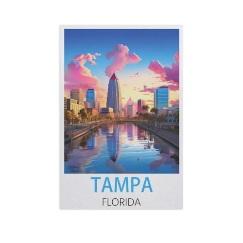 Tampa Florida，Puzzles für Erwachsene 1000 Teile, Klassische Puzzle Puzzle Schwierig für Erwachsene Teenager Freizeit Spaß Spiel Spielzeug （75x50cm）-FS52 von YYHMKBYY