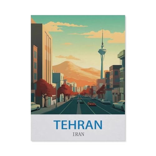 Teheran – Vintage Reiseplakate，Papier Puzzle 1000 Teile Spielzeug Für Erwachsene Dekompressionsspiel（38x26cm）-CR38 von YYHMKBYY