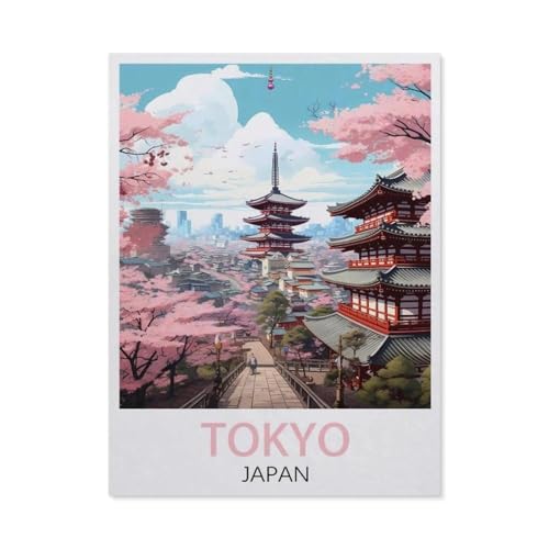 Tokio, Japan，1000 Stück Erwachsene Holz Landschaft Puzzles Für Kinder Lernspielzeug Geschenke（75x50cm）-BP30 von YYHMKBYY