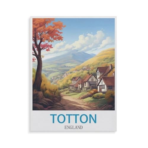Totton England，1000 Teile Puzzles, Holz Craft, Hochwertiges Modernes Puzzle, DIY, Für Erwachsene Und Kinder Ab 12 Jahren（75x50cm）-GV16 von YYHMKBYY