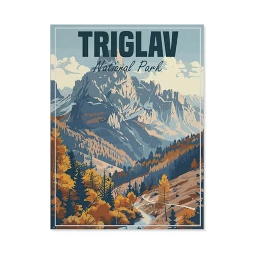 Triglav-National Park，1000 Stück Erwachsene Papier Landschaft Puzzles Für Kinder Lernspielzeug Geschenke（38x26cm）-AS84 von YYHMKBYY