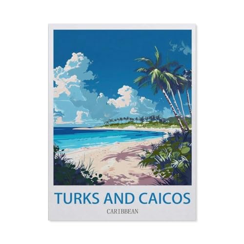 Turks and Caicos, Karibik，Puzzles 1000 Teile für Erwachsene, Klassische Puzzle Kinder Puzzle Herausfordernde Und Schwierige Rätsel für Erwachsene Und Jugendliche（50x70cm）-CI49 von YYHMKBYY