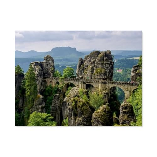 Unterwegs im schönen Sachsen，1000 Teile, Puzzle Aus Holz Für Erwachsene Und Kinder Ab 12 Jahren, Lernspielzeug（75x50cm）-AZ21 von YYHMKBYY