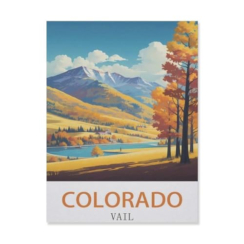 Vail Colorado, Puzzle, 1000 Teile, klassisches Puzzle, Lernspiele, Spielzeug, bestes Geschenk für Erwachsene und Kinder (38 x 26 cm), EJ8 von YYHMKBYY