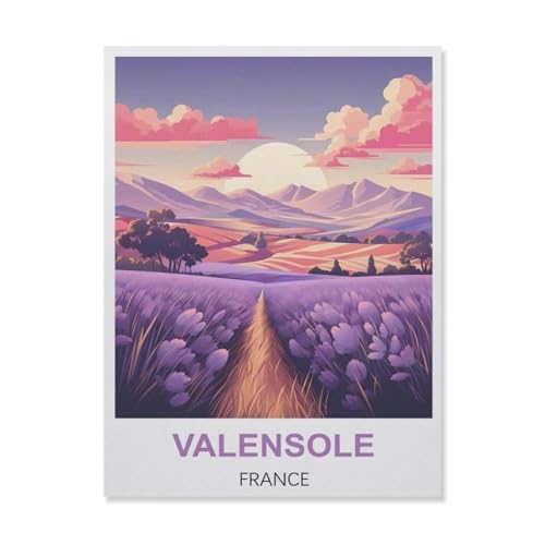 Valensole Frankreich-Puzzle, klassisches Puzzle-Set, Holzspielzeug, einzigartiges Geschenk, Heimdekoration (75 x 50 cm), 1000 Teile, FH96 von YYHMKBYY