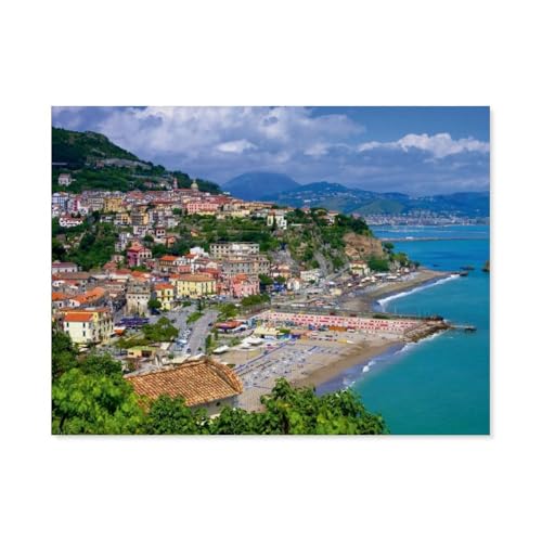 Vietri sul Mare，1000 Teile, Puzzle Aus Papier Für Erwachsene Und Kinder Ab 12 Jahren, Lernspielzeug（38x26cm）-AV43 von YYHMKBYY
